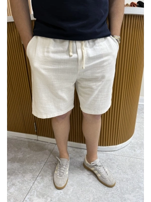 Keten Beyaz Şort