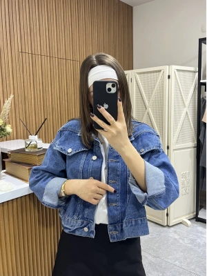 Koyu Lacivert Denim Ceket