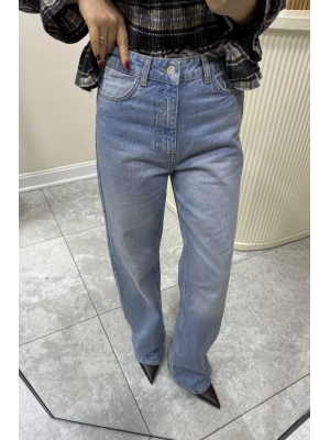Marka Model Wide Leg Buz Mavisi Jean