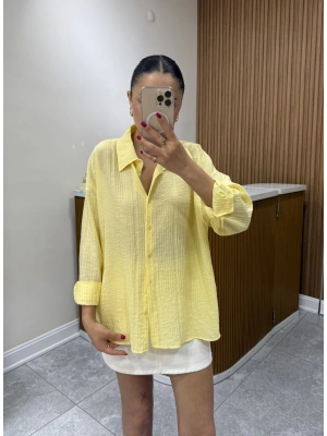Marka Model Gofre Sarı Gömlek