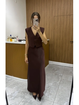 Marka Model Kahve Saten Etek