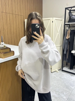 Marka Model Oversize Sweatshirt Gri