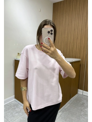 Marka Model Toz Pembe T-shirt