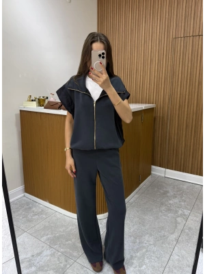 Marka Model Yelekli Antrasit Eşofman Takımı