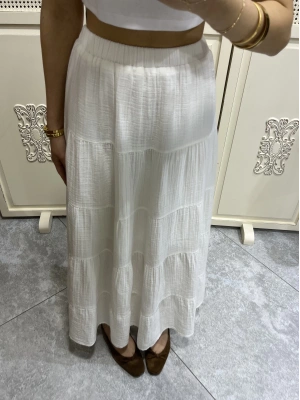 Müslin Etek Beyaz