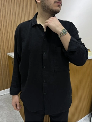 Müslin Gömlek Siyah