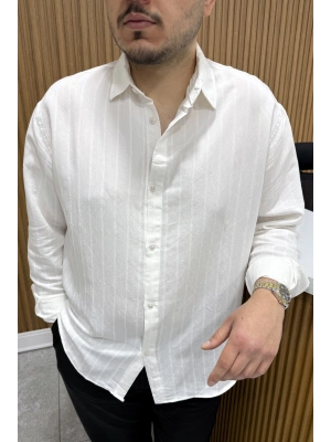 Pamuklu Modal Beyaz Gömlek