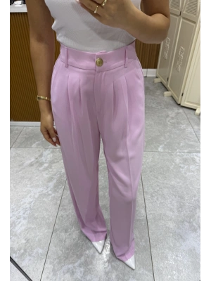 Premium Palazzo Pembe Pantolon