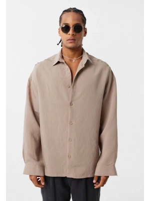 Tensel Sütlü Kahve Gömlek