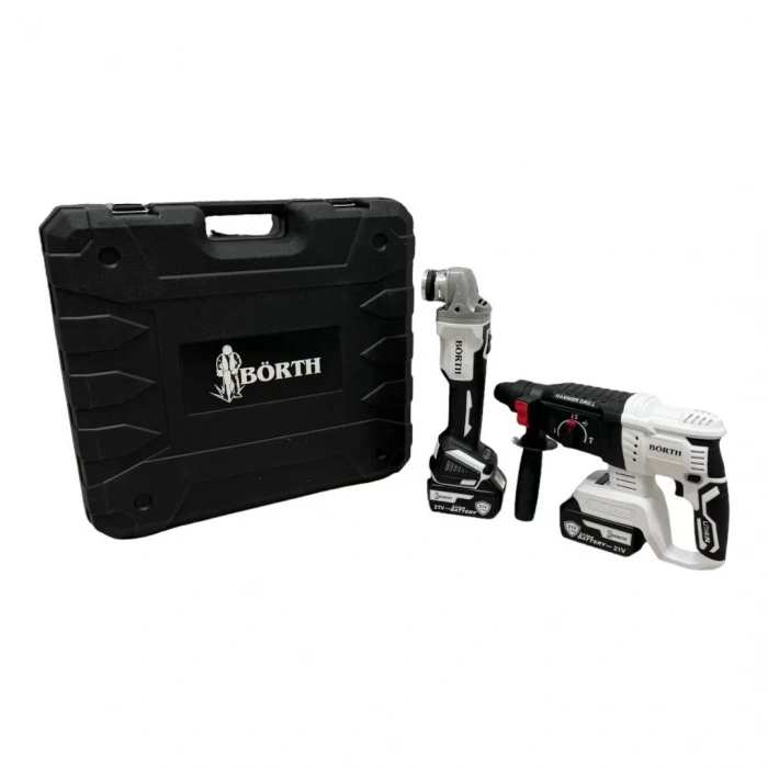 Börth 2-Li Set Akülü Hilti & Taşlama (2 x 3Ah 21V)