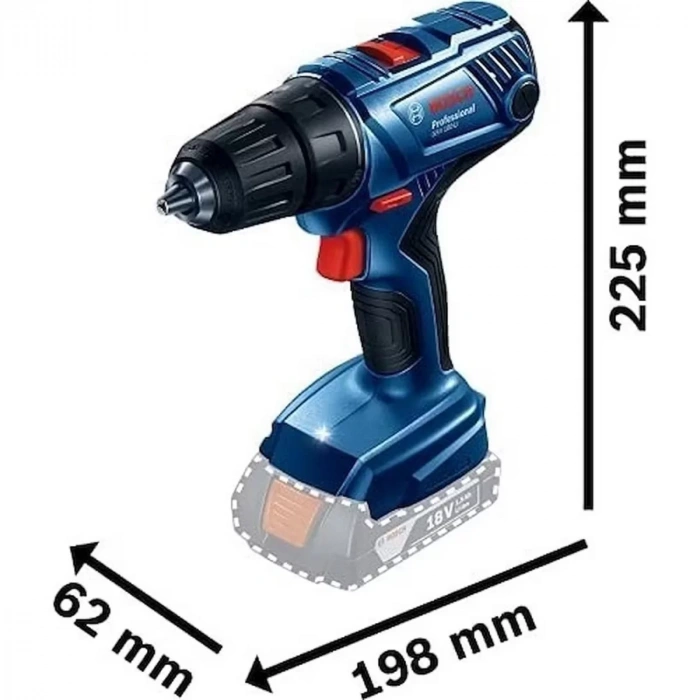 Bosch GBH 180-Li + GSR 18v21-Li + GWS 180-Li + Raf Bag Takım Çantalı 2x4 Ah Akülü Elektrikli El Aletleri Seti