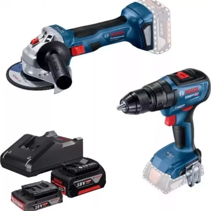 Bosch GSB 18V-50 + GWS 180-Li 18 V Çift Akülü Elektrikli El Aletleri Seti