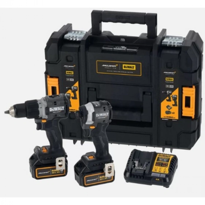 Dewalt Mclaren DCK200MP2T Kömürsüz 18V 5 Ah 2 Li Akülülü Matkap Set