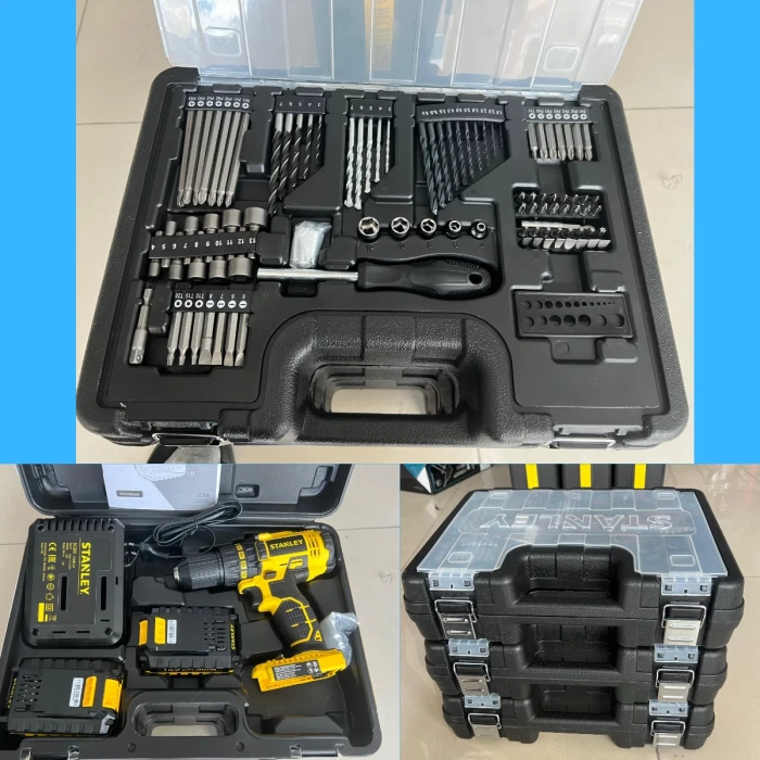 Stanley SCD201D2K Çift Akülü 18V 2.0Ah Li-Ion Şarjlı Darbesiz Matkap UÇ SETLİ