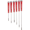İzeltaş 4500008106 Elektronikçi Tip Klemens Tornavidalar, 6lı, Krom Vanadyum Çelik, Kırmızı