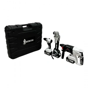 Börth 3-Lü Set Akülü Vidalama & Hilti & Taşlama (3 x 3Ah 21V)