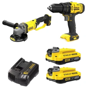 Stanley Akülü Avuç Taşlama Fatmax SFMCG400B + SCD700B-TR Akülü Vidalama Profesyonel Set 2x2 Ah