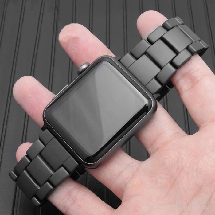 ​​​Apple Watch 44mm Mat Seramik Metal Kordon