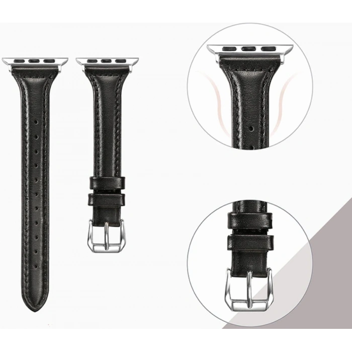 ​​​Apple Watch Ultra 49mm Kordon KRD-28 Deri Strap Kayış