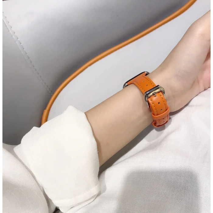 ​​​Apple Watch Ultra 49mm Kordon KRD-28 Deri Strap Kayış