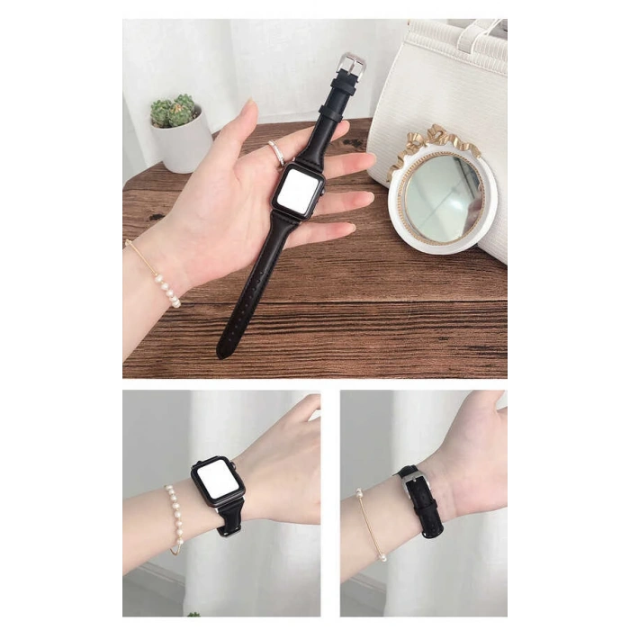 ​​​Apple Watch Ultra 49mm Kordon KRD-28 Deri Strap Kayış
