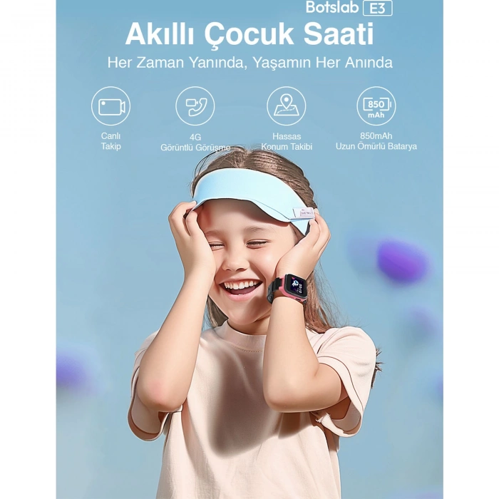 360+ Botslab E3 Akıllı Çocuk Saati Mavi