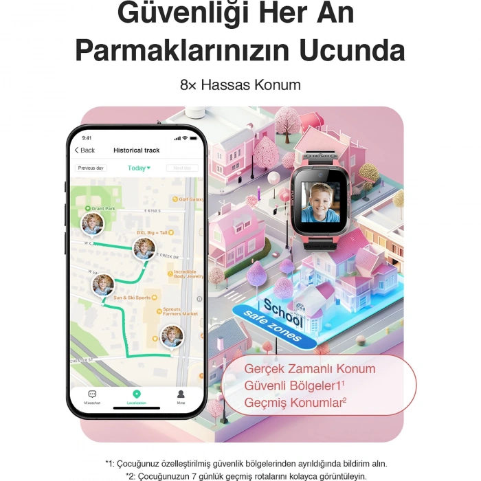 360+ Botslab E3 Akıllı Çocuk Saati Mavi