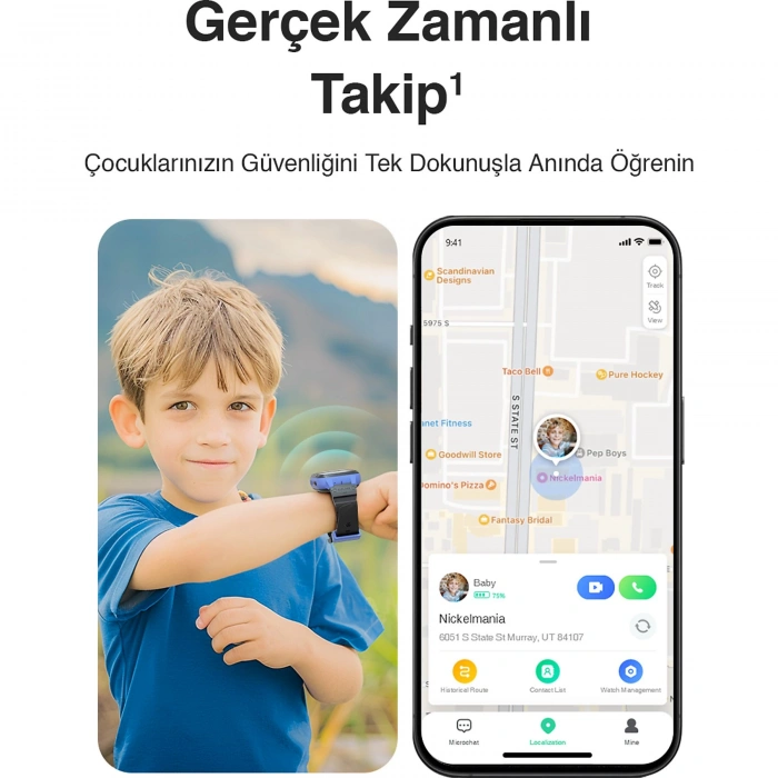 360+ Botslab E3 Akıllı Çocuk Saati Mavi