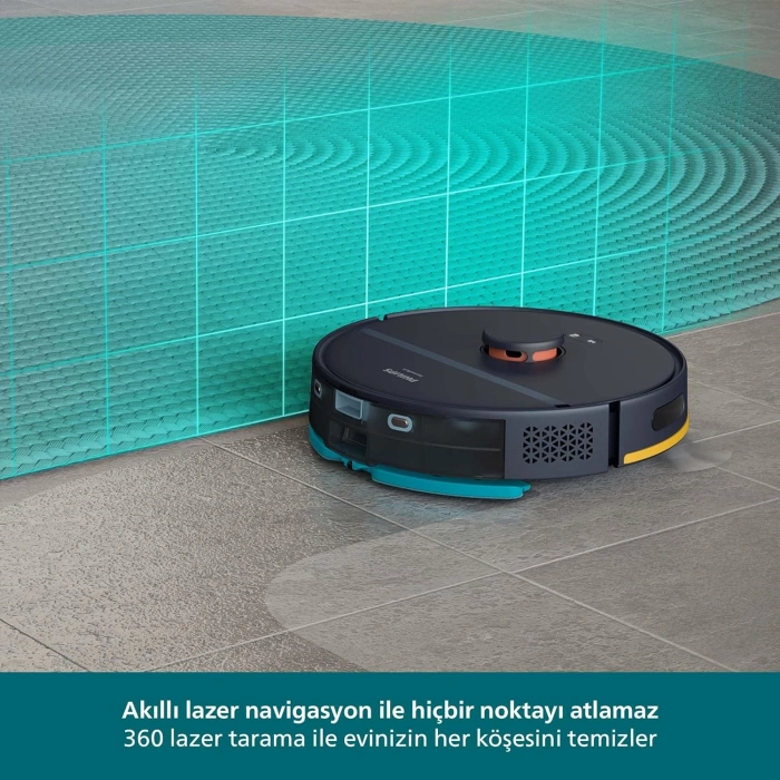 Philips 2000 Serisi XU2100/15 Çöp İstasyonlu Akıllı Robot Süpürge Gri