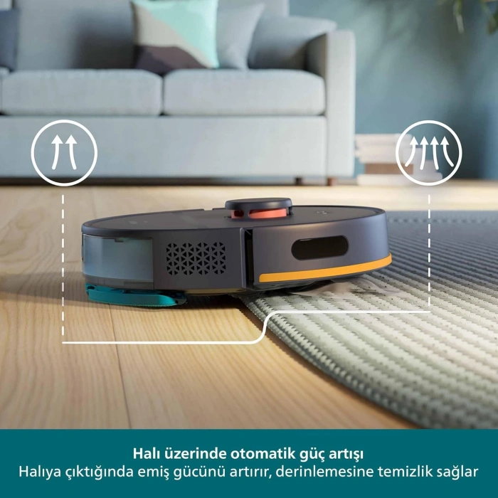 Philips 2000 Serisi XU2100/15 Çöp İstasyonlu Akıllı Robot Süpürge Gri