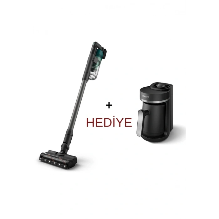 Philips XC6456/10 Dikey Şarjlı Süpürge + Philips HDA150/61 Kahve Makinesi
