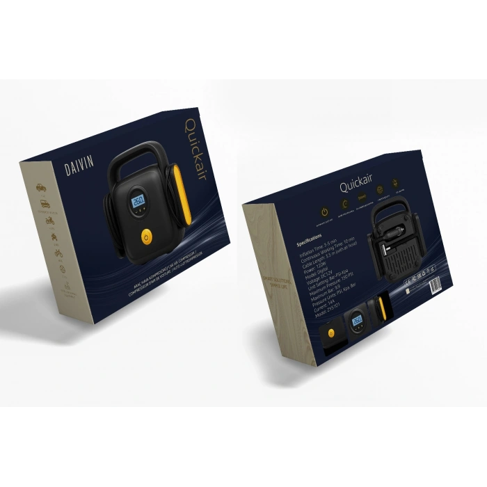 Daivin ZY-5101 Taşınabilir Şarjlı Kompresör Lastik Hava Pompası