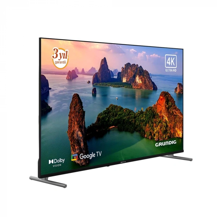 Grundig 50 GKU 750A 50 inç 126 Ekran Uydu Alıcılı Dolby Vision Google TV Smart 4K UHD LED TV Siyah