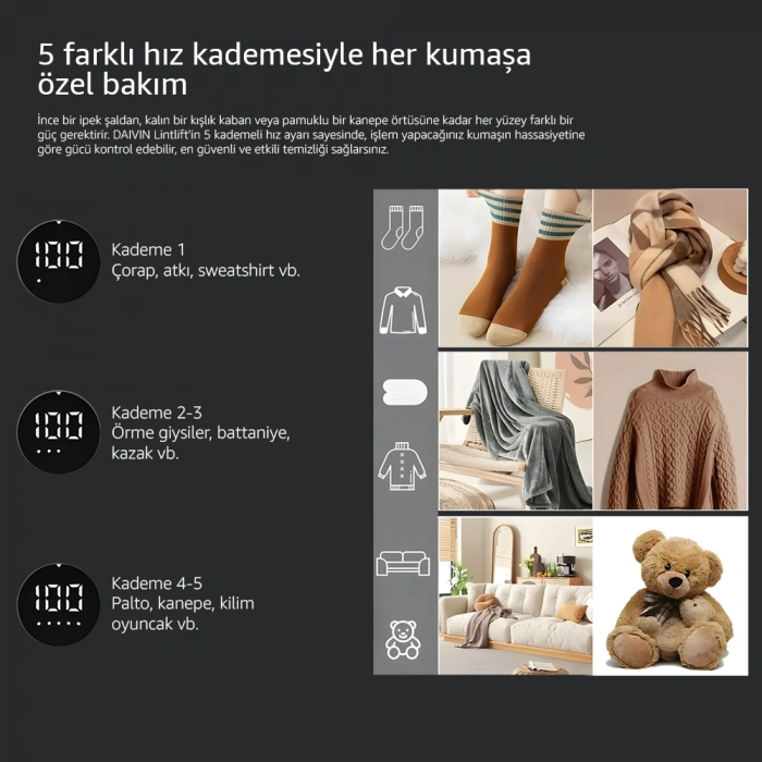Daivin Lintlift Tüy Toplama Makinesi