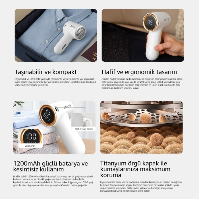 Daivin Lintlift Tüy Toplama Makinesi