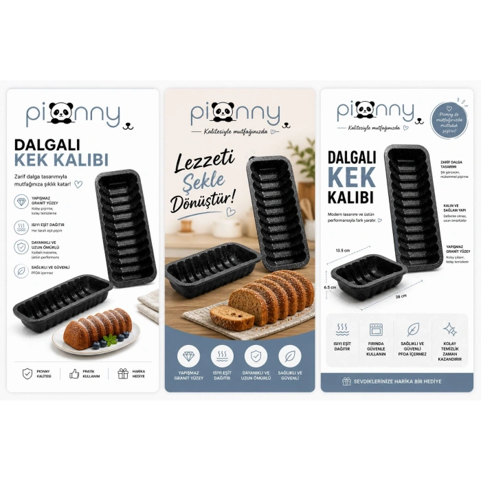 Pionny Baton Dilimli Döküm Kek Kalıbı