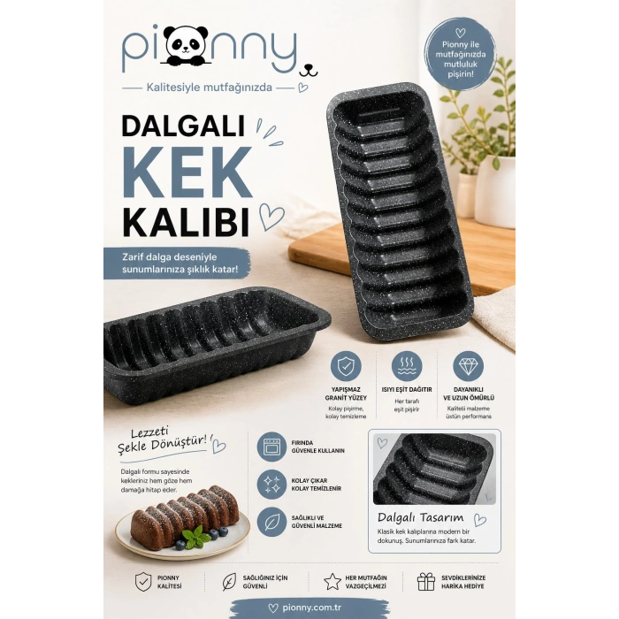 Pionny Baton Dilimli Döküm Kek Kalıbı