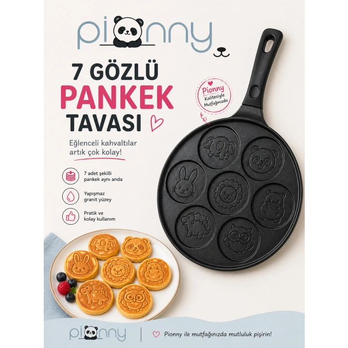 Pionny Döküm 27 Cm Pankek Tavası Siyah