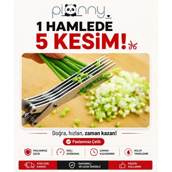 Pionny 5 Bıçaklı Sebze Doğrama Makası