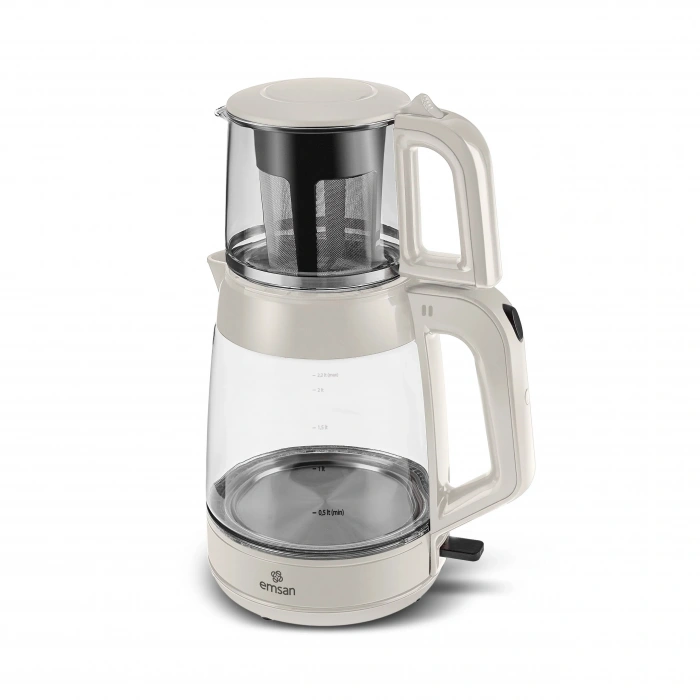 Emsan Glass Tea XL 2 in 1 Cam Çay Makinesi ve Kettle - Starlight