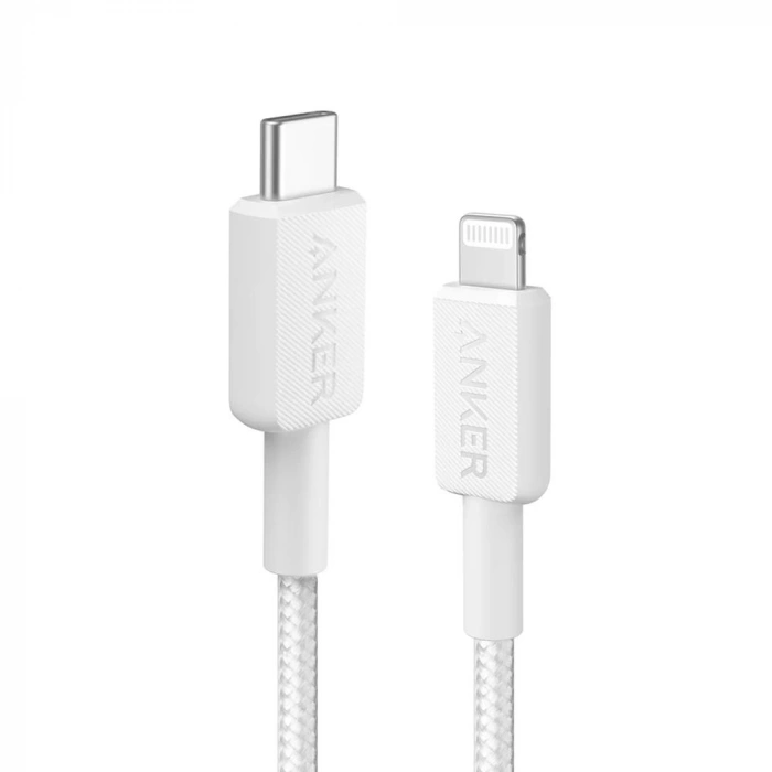 Anker 322 USB- C to Lightning MFI Lisanslı Şarj Data Kablosu 1.8m - Beyaz