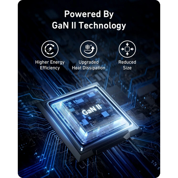 Anker 736 Nano II 100W Şarj Adaptörü ( 2 Usb-c + 1 Usb ) - Siyah