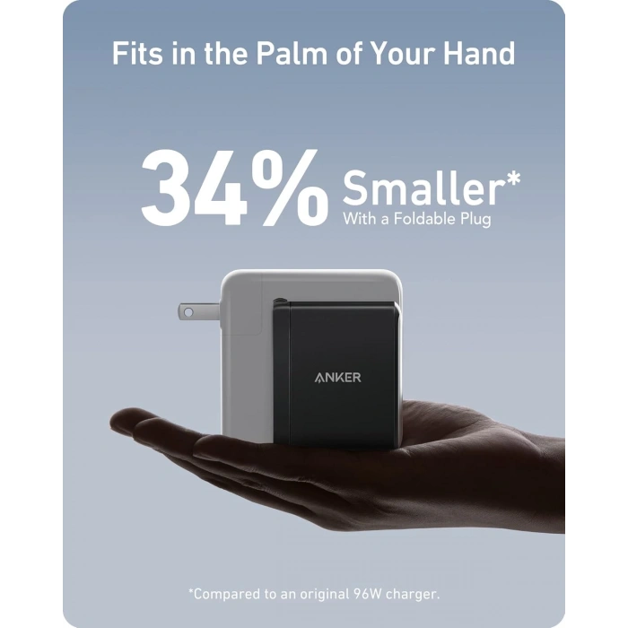 Anker 736 Nano II 100W Şarj Adaptörü ( 2 Usb-c + 1 Usb ) - Siyah