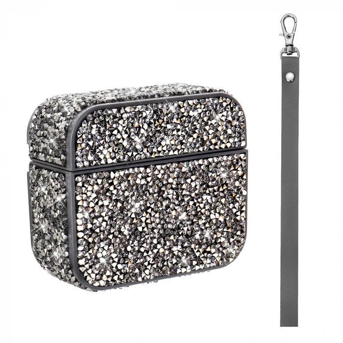 Apple Airpods Pro 2 Zore Airbag 45 Bilek Askı Aparatlı Simli Şeffaf Kılıf