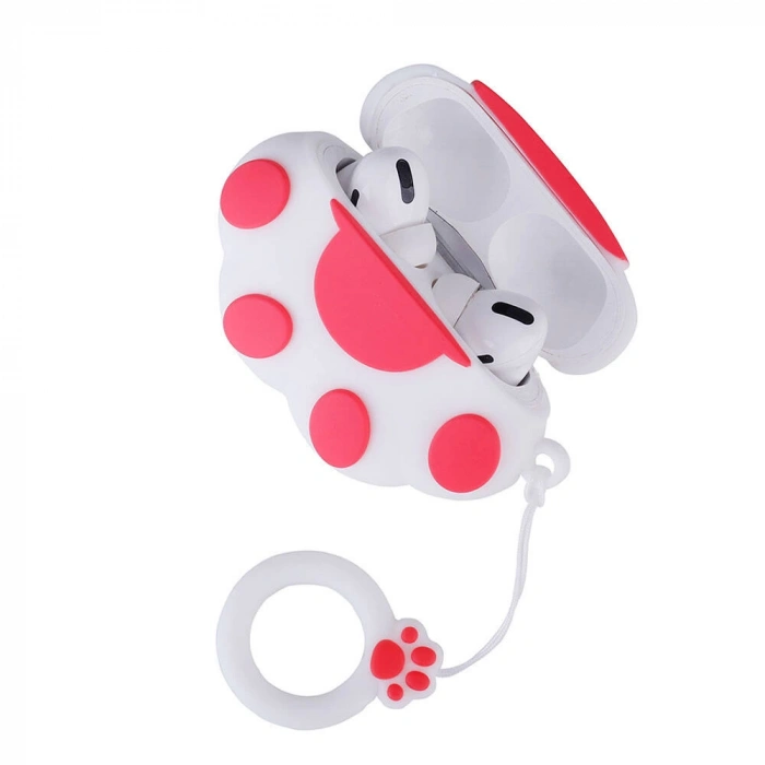 Apple Airpods Pro 2 Zore TPU Kabartma Figürlü İpli Airbag 37 Silikon Kılıf