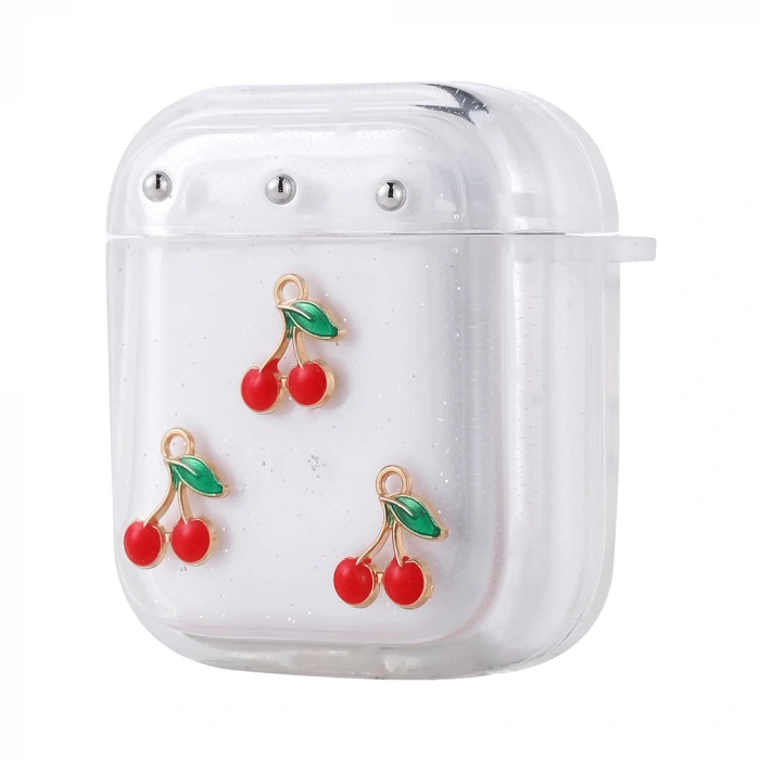 Apple Airpods Zore Airbag 44 Airbag Tasarımlı Simli Şeffaf Kutup Kılıf