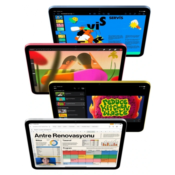 Apple iPad 10.Nesil 256GB 10.9 Wi-Fi Tablet - MPQ93TU/A Mavi