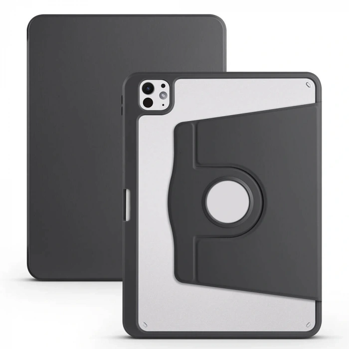 Apple iPad Pro 11 2025 M5 Kılıf Zore Termik Kalem Bölmeli Dönebilen Standlı Kılıf