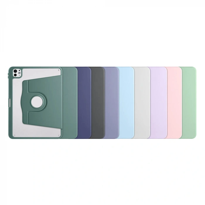 Apple iPad Pro 11 2025 M5 Kılıf Zore Termik Kalem Bölmeli Dönebilen Standlı Kılıf