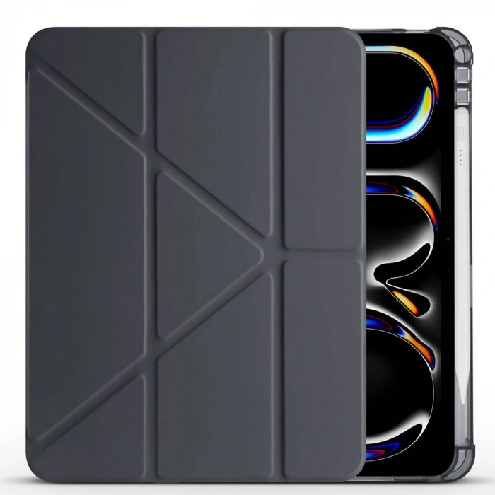 Apple iPad Pro 11 2025 M5 Kılıf Zore Tri Folding Kalem Bölmeli Standlı Kılıf